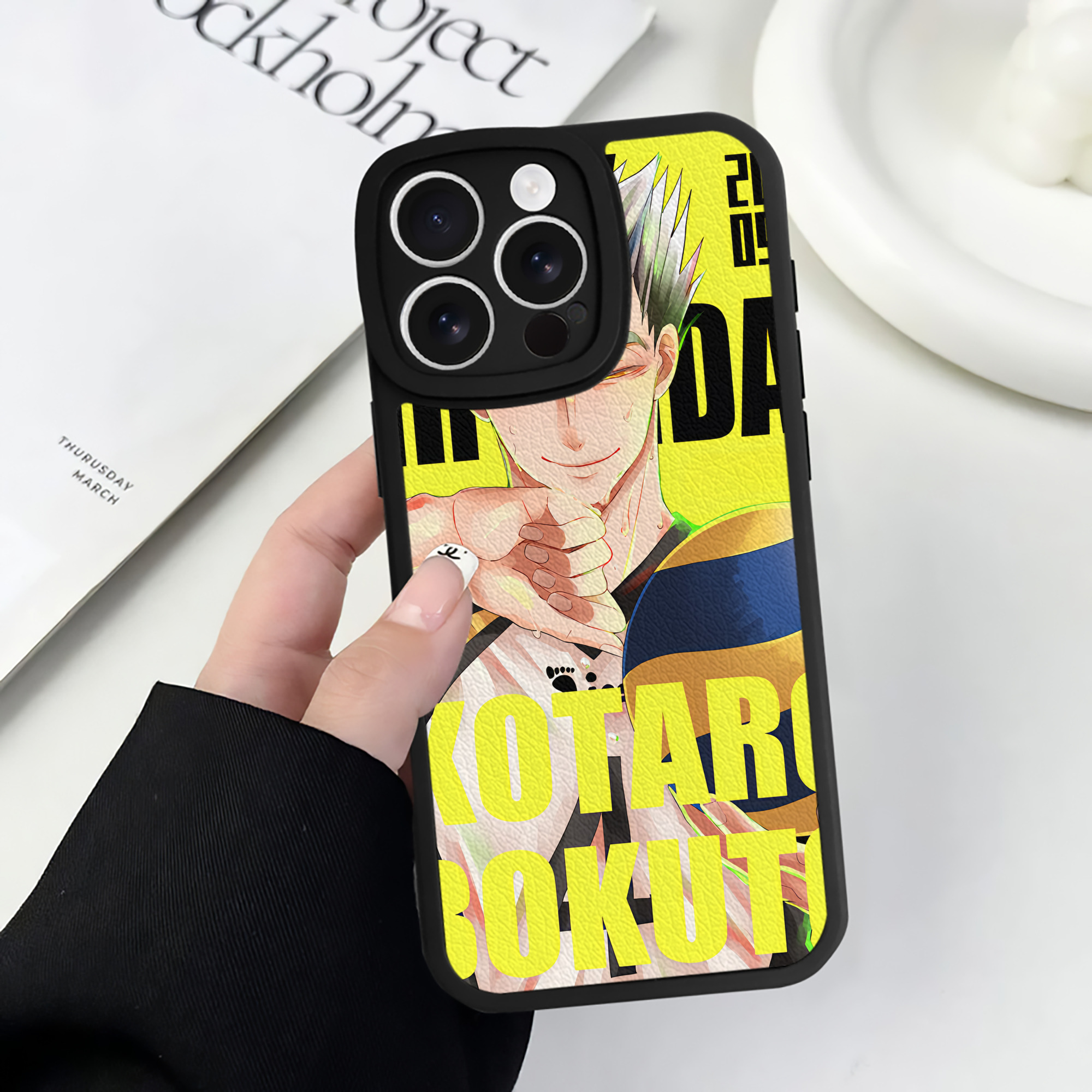 （画像用） ハイキュー!! Haikyu!! 【iPhone 16シリーズ対応】シリコンスマホケース（レザー調） 材質：シリコン